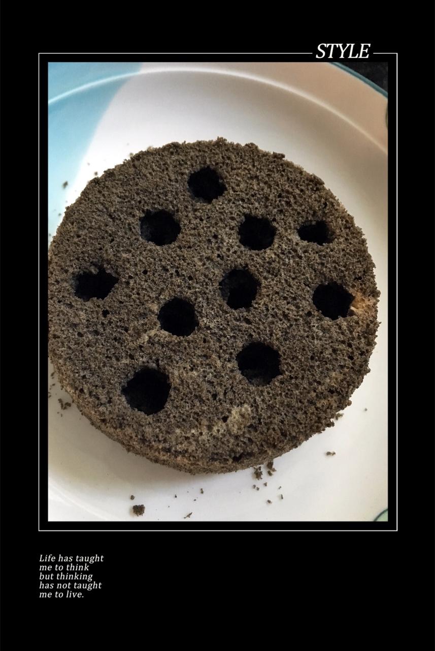 香喷喷的芝麻奥利奥煤球戚风