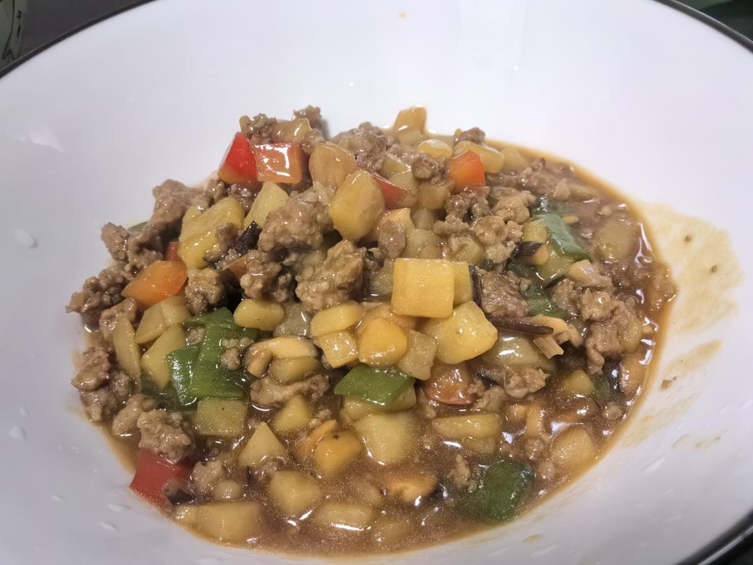 ㊙️香菇土豆肉沫拌饭❗️比外卖还好吃
