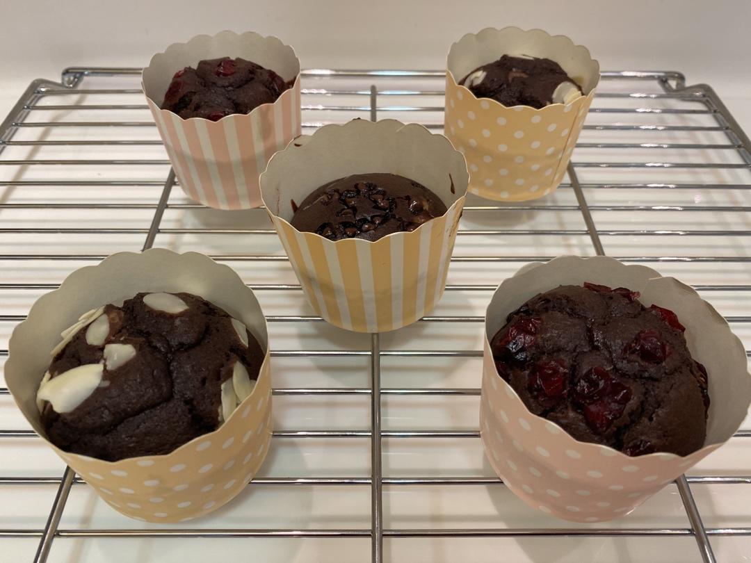 巨简单❗️超快速❗️巧克力玛芬蛋糕❗️好吃哭了