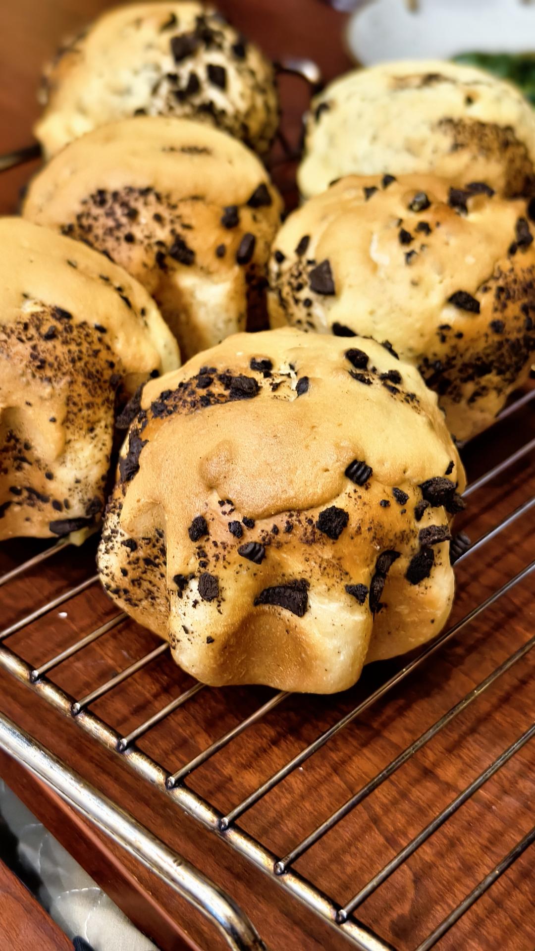 奥利奥脆皮面包🌟外脆里软 真滴好看又好吃！