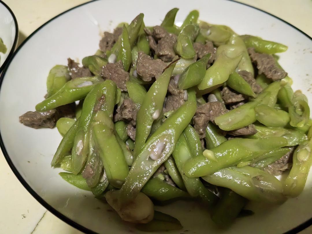 炒肉就得嫩—豆角炒肉（四季豆）