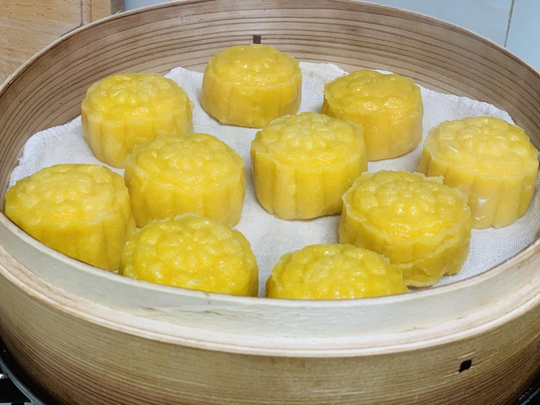 南瓜饼／紫薯糕／多色花朵年糕