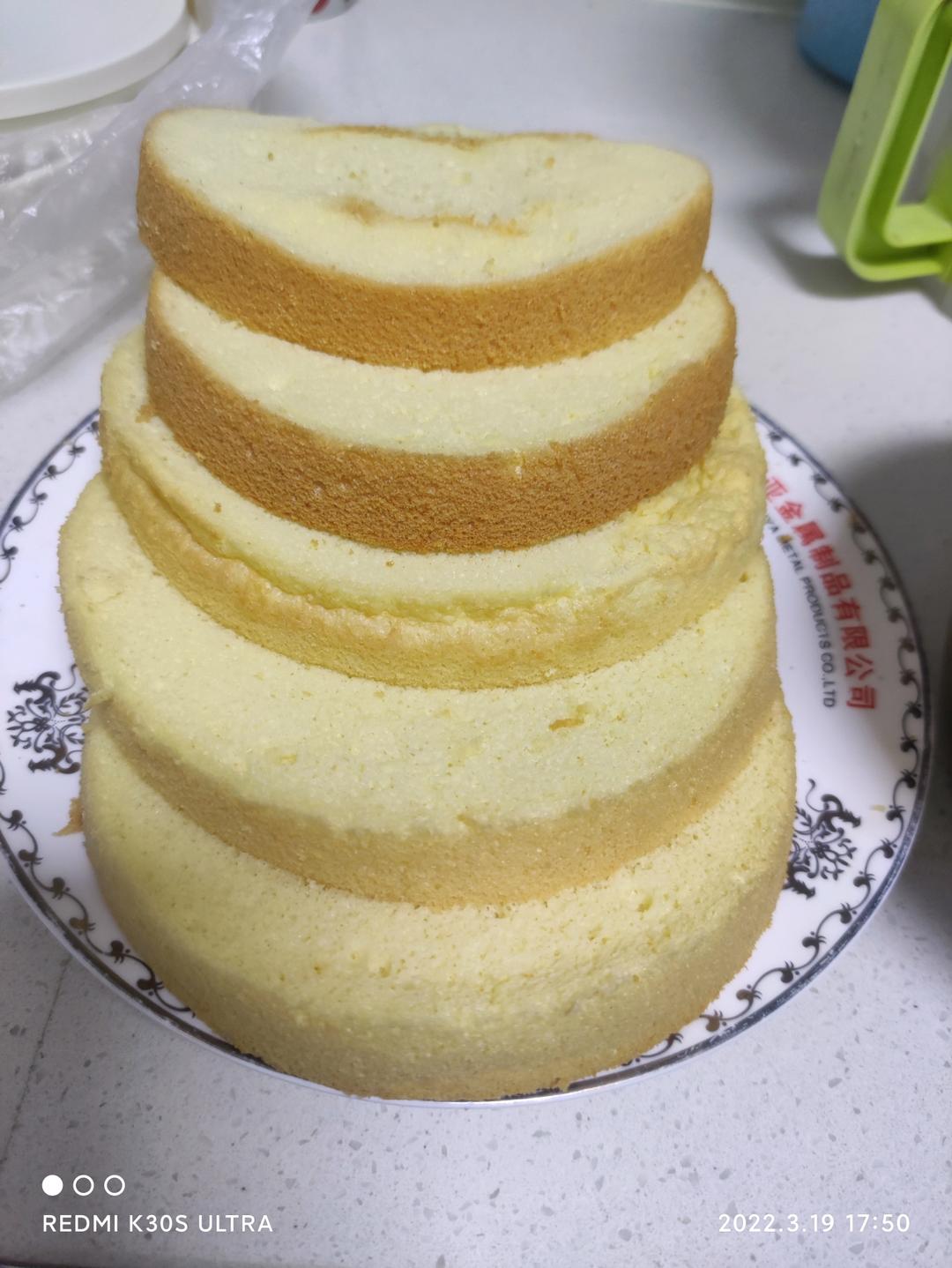 超好记八寸戚风蛋糕（后蛋法）