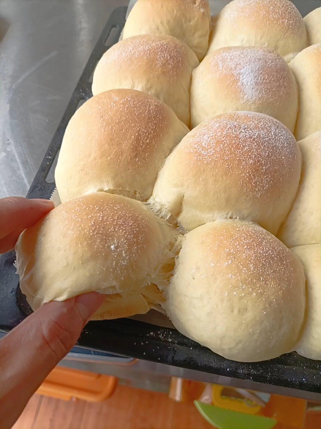 一次发酵的全麦早餐包(绿豆山药馅)