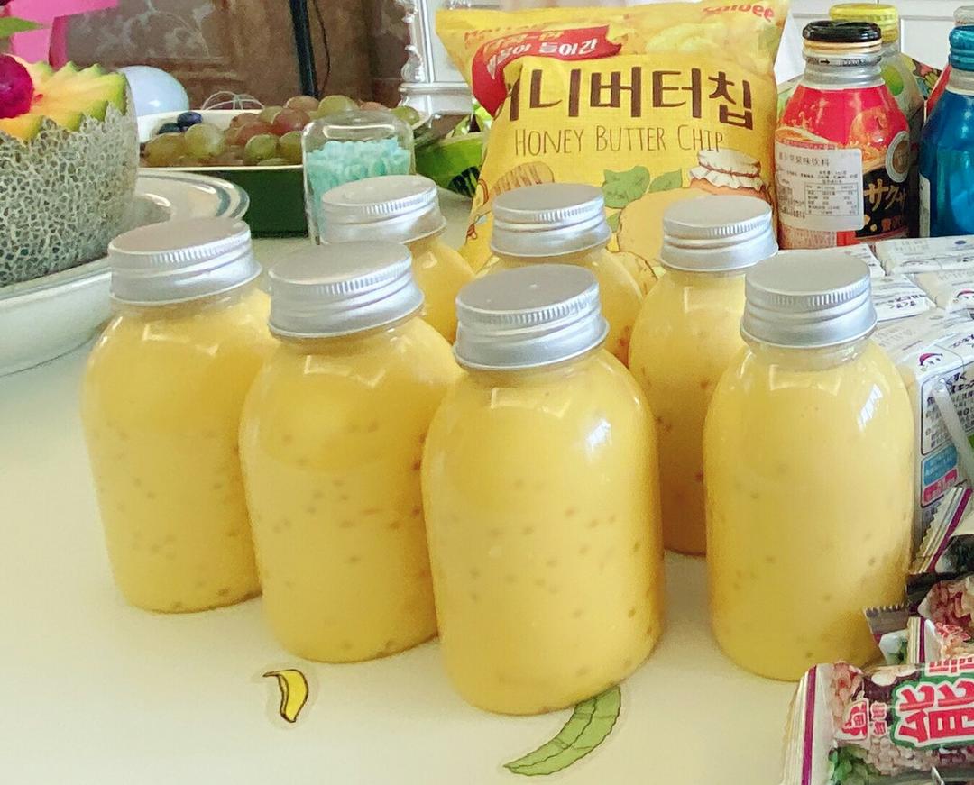 港式甜品——杨枝甘露(芒果西米露)附芒果花切法