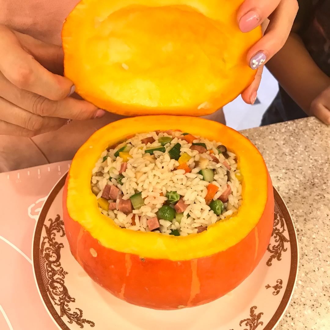 南瓜盅田园饭
