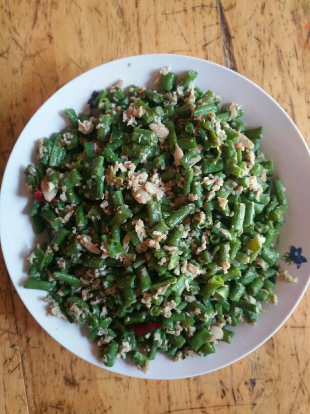 豆角炒鸡蛋
