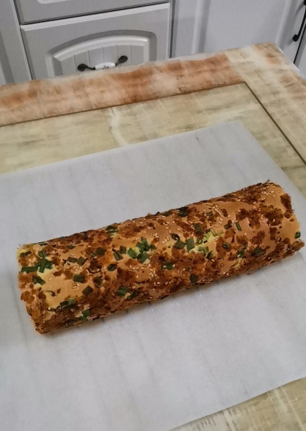 香葱肉松肥蛋糕卷～