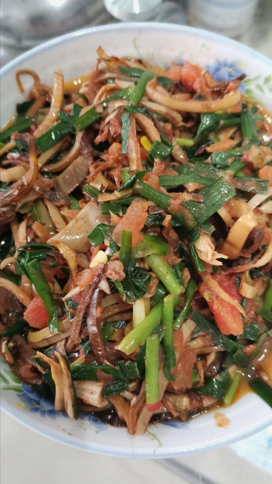 炒芭蕉花