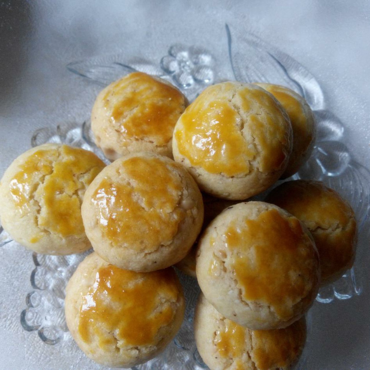 清风1束做的花生芝麻酥饼