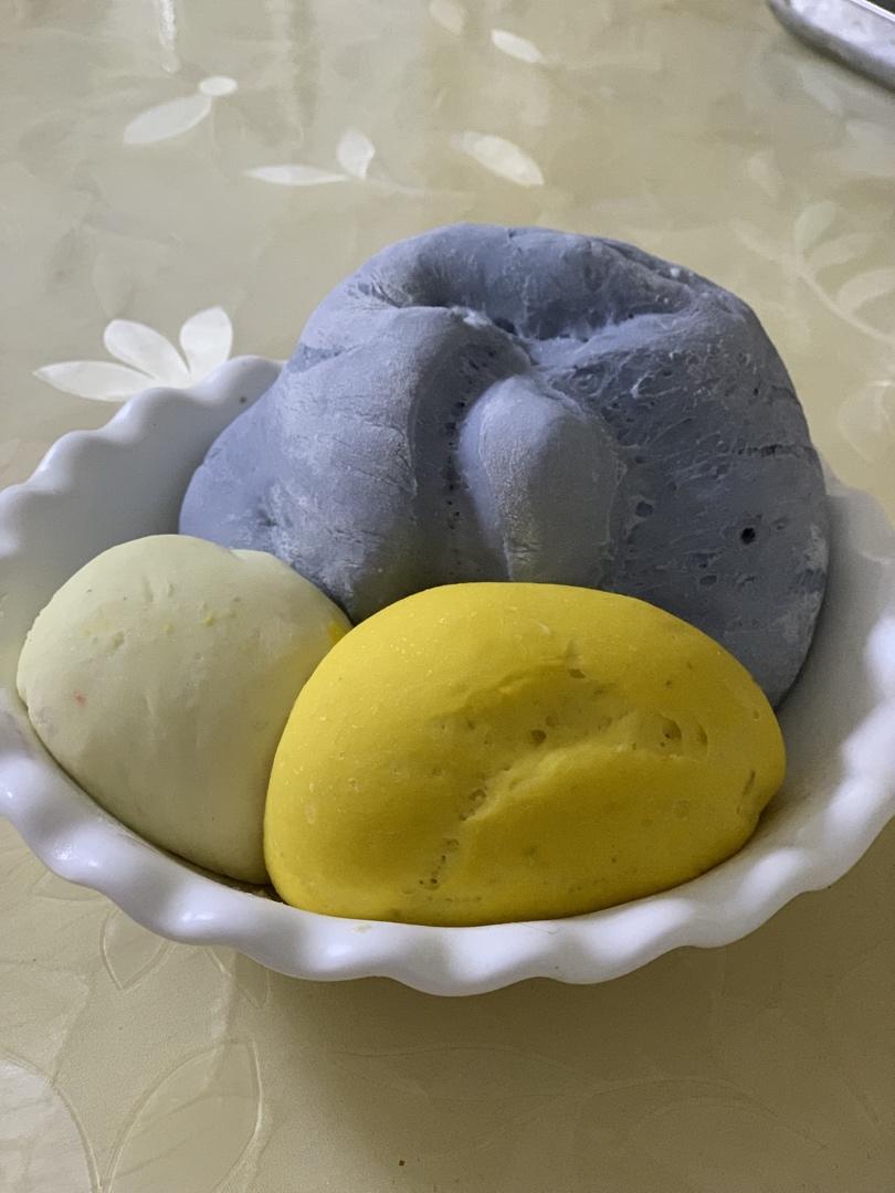 糖果色馒头（一次发酵花样刀切之1⃣️）