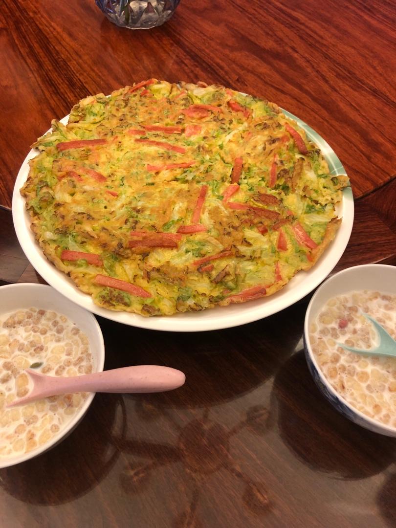 白菜鸡蛋早餐饼