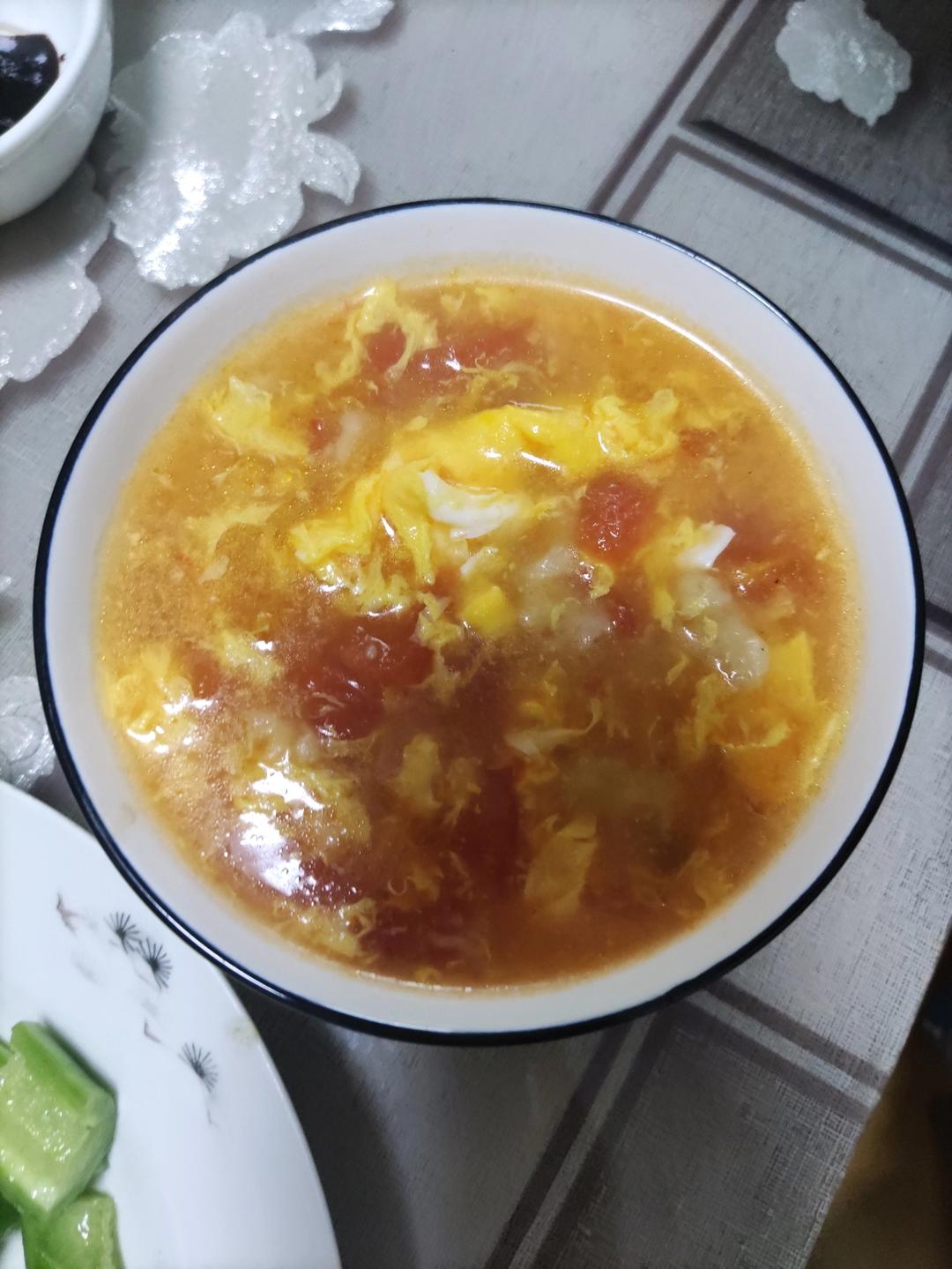 一次成功的番茄疙瘩汤 （附面疙瘩制作视频）