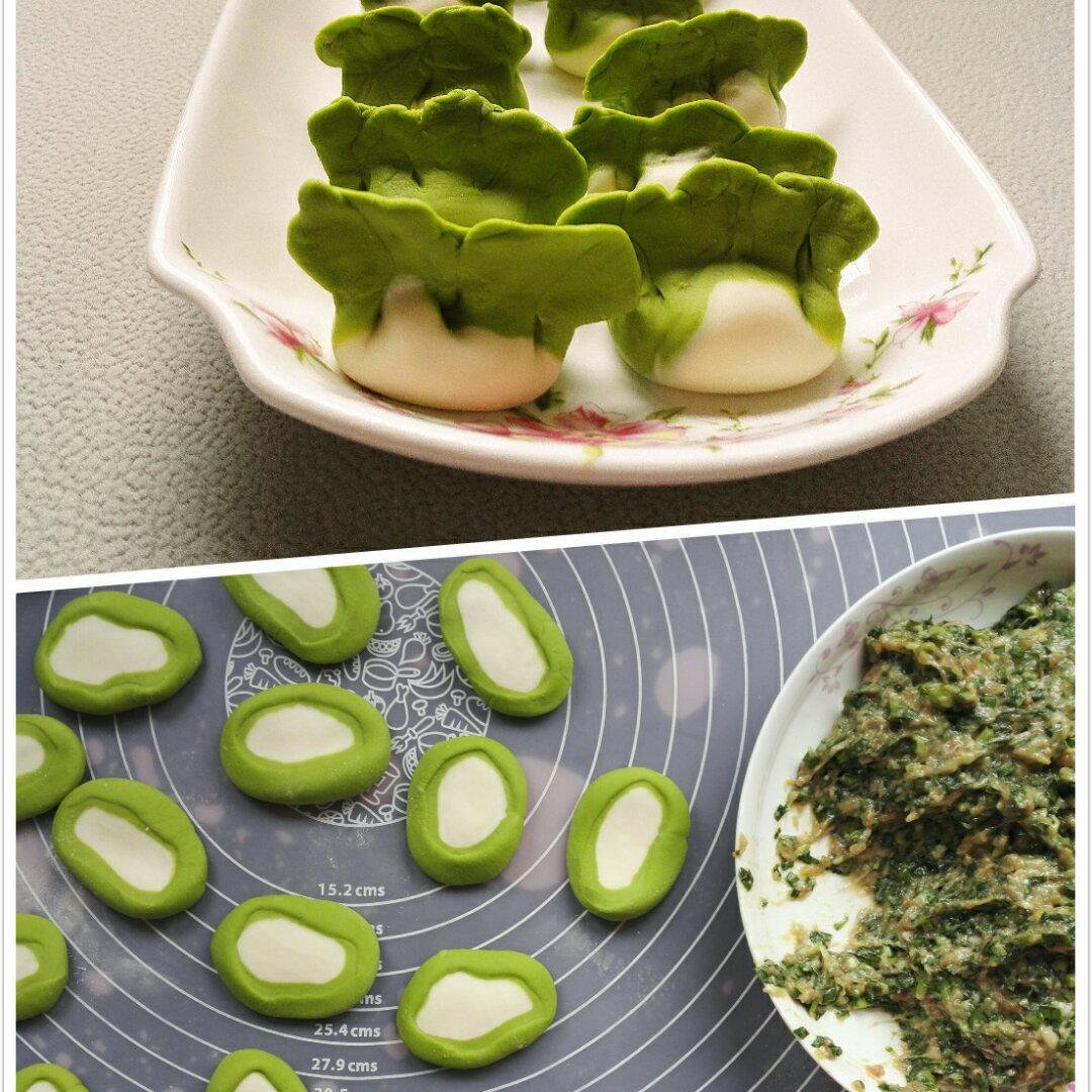 翡翠白玉白菜饺子详细版（附翡翠白玉白菜饺子包法，翡翠白玉饺子皮两种制法，面包机和面，翡翠白玉烧卖，各种馅料搭配）