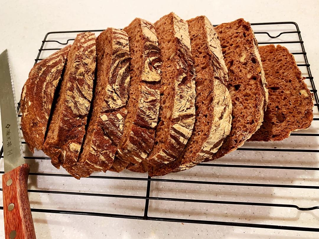 零失败、免揉面、好吃的核桃仁葡萄干欧包