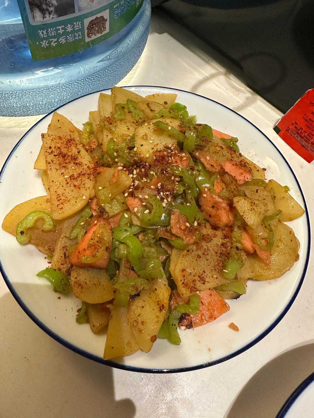 土豆片炒火腿肠