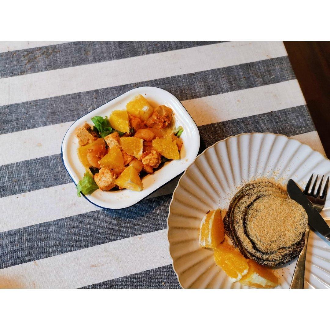味噌姜汁豆腐虾仁橙香温沙拉【优质蛋白质】