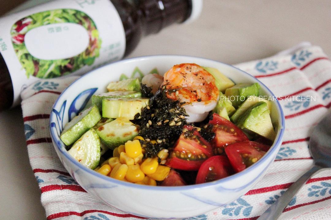 味好美｜21天刷脂计划｜煎大虾波奇碗的做法