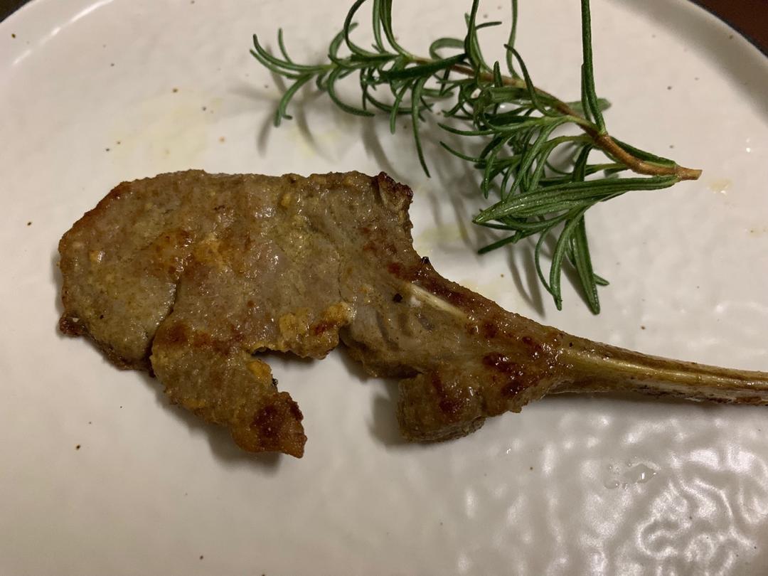 好吃不膻的芥末黄油烤羊排