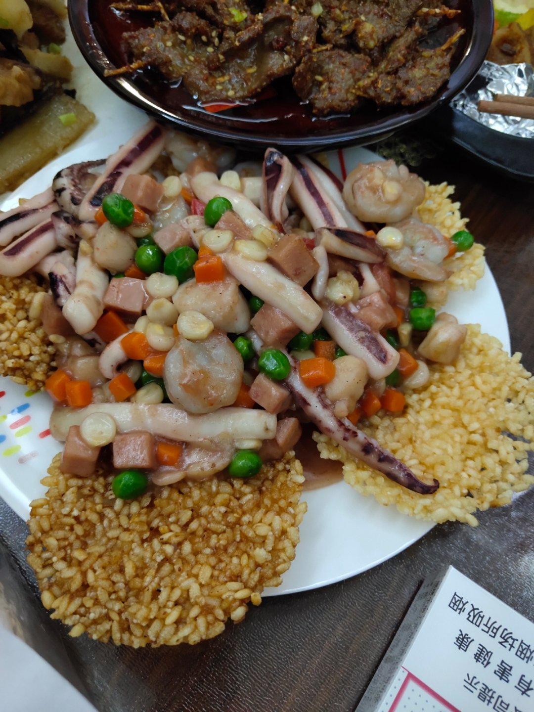 海鲜锅巴-2019年夜饭【曼食慢语】