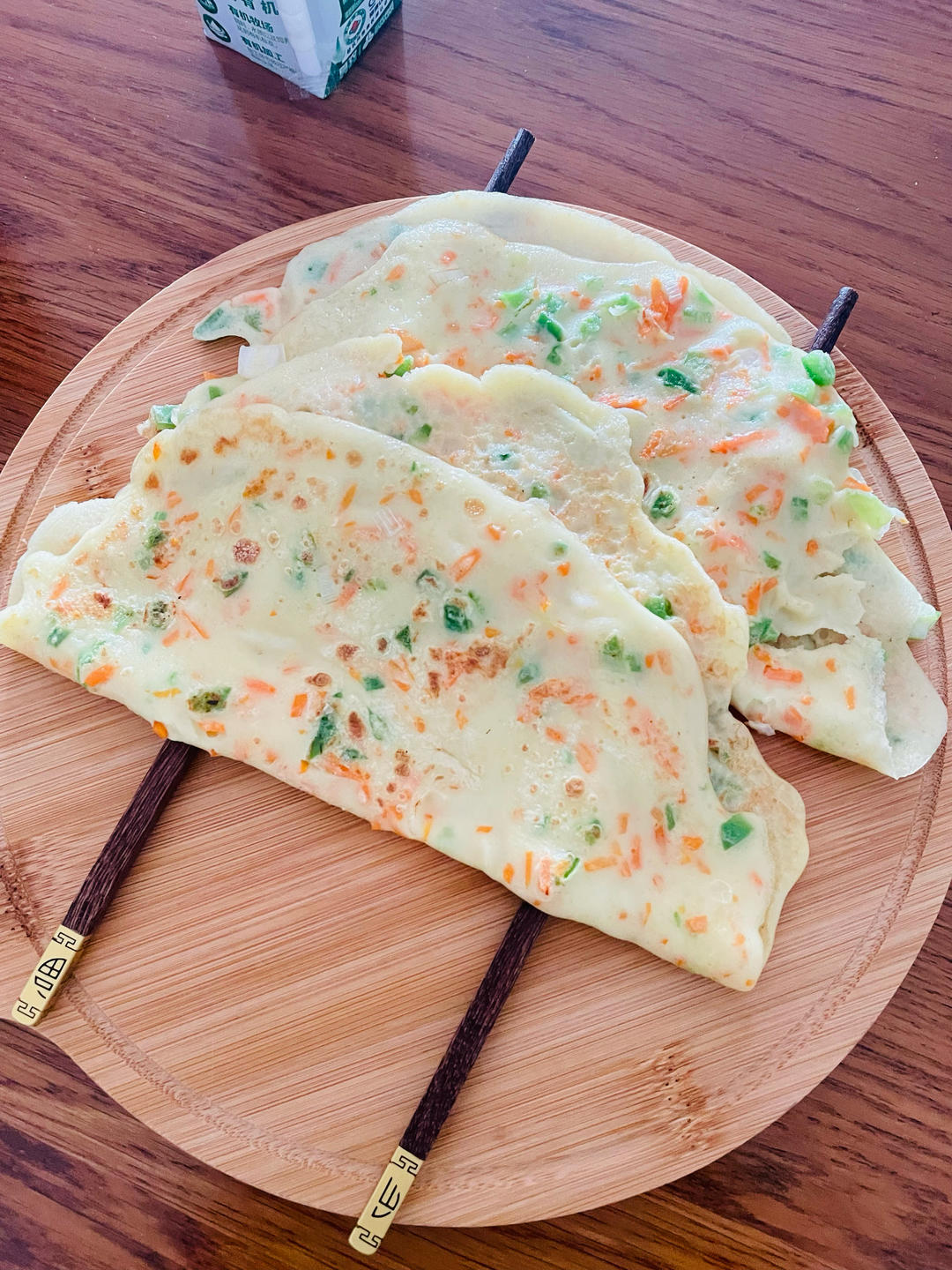 简单快手蔬菜鸡蛋煎饼