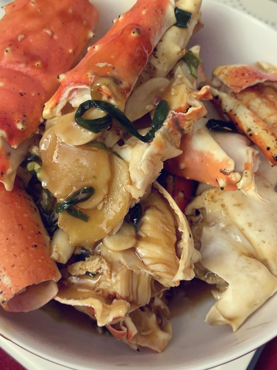 葱姜帝王蟹腿
