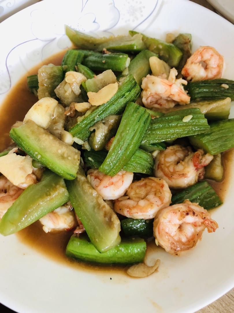 丝瓜炒虾仁