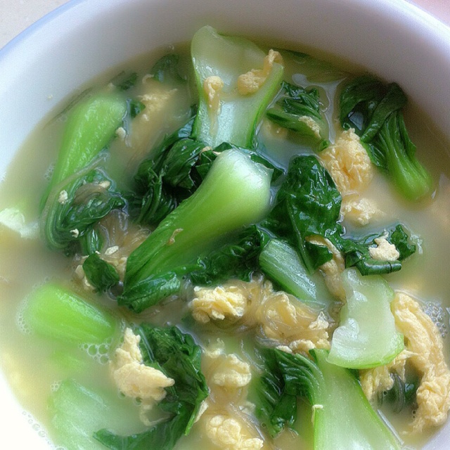 云初微做的鸡蛋油菜