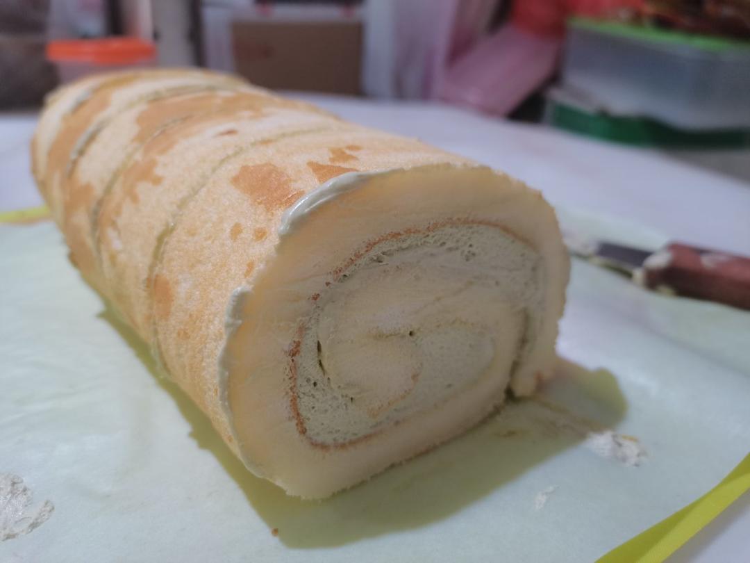 简俭做的白色蛋糕卷天使蛋糕卷