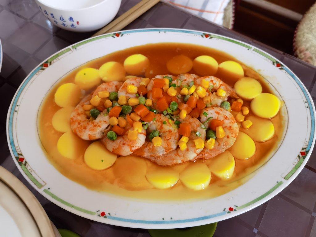 虾仁玉子豆腐蒸蛋/“蒸蒸日上”的年夜饭快手菜