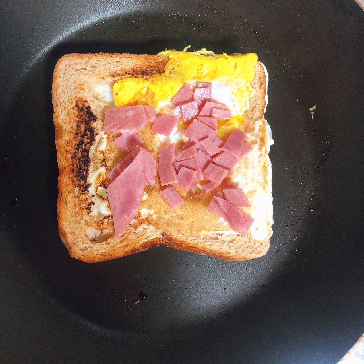 爆浆芝士火腿三明治🥪低脂早午餐（5分钟零厨艺快手）的做法 步骤4