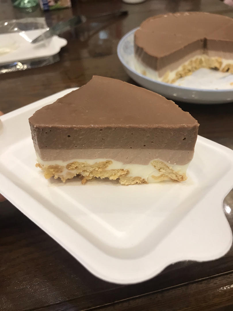 榛子巧克力酱芝士慕斯蛋糕（含视频）