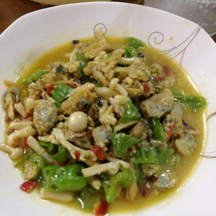 资深文艺女青年做的鲜蚬子肉嫩炒鸡蛋