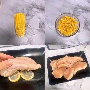 小孩大人都爱吃的鸡肉玉米脆皮肠-顺然绞肉机的做法 步骤2