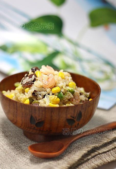虾仁蚝油炒饭的做法