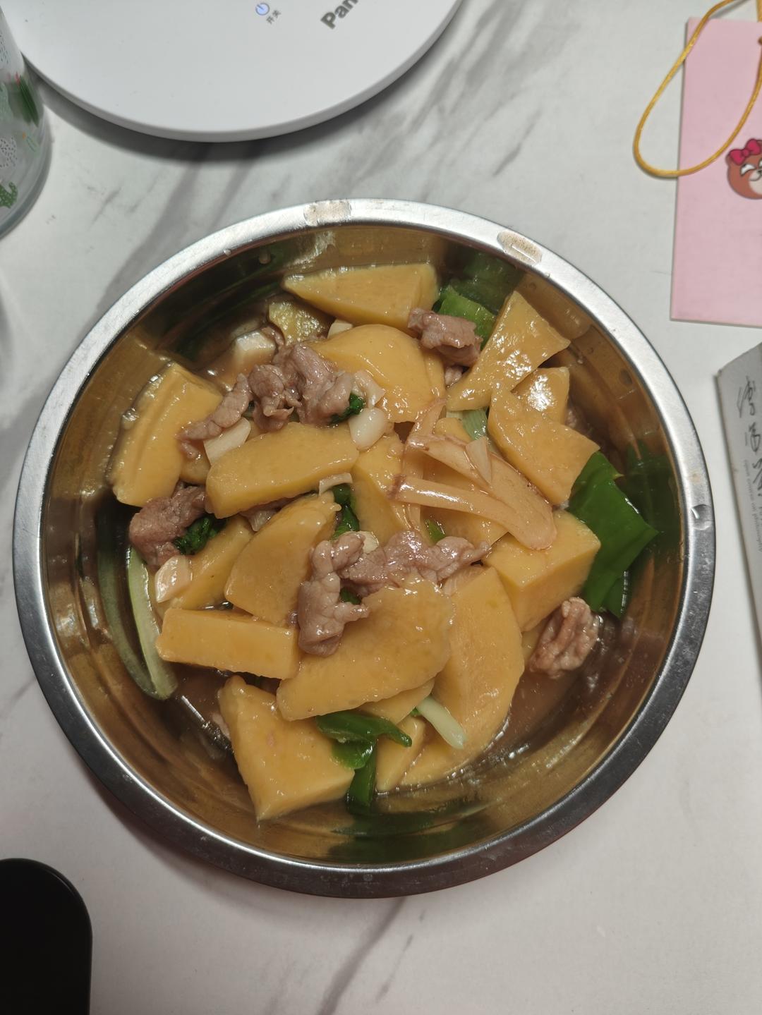 炒黄元米果