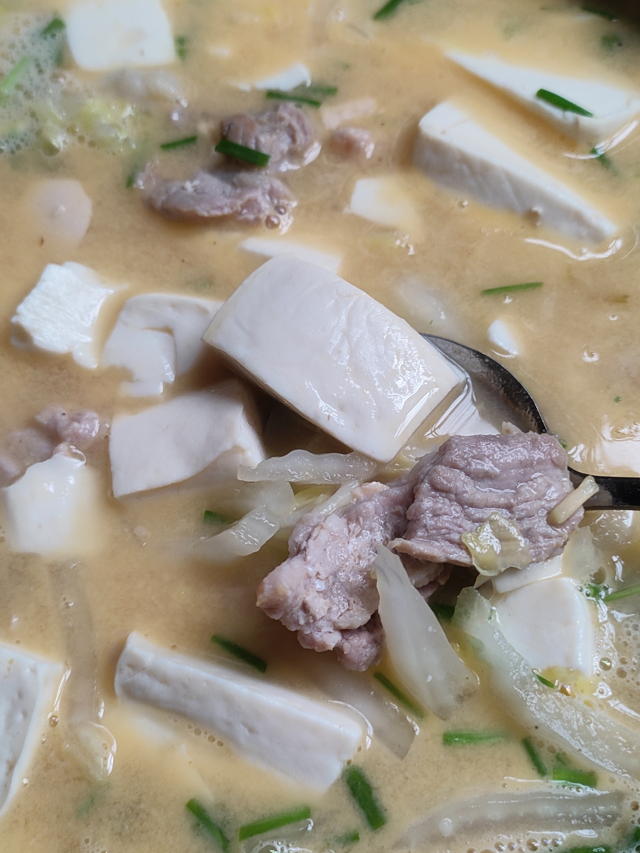 海鸭蛋肉片豆腐汤🍵的做法