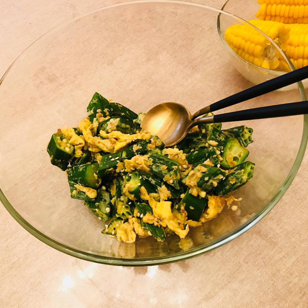 秋葵炒鸡蛋