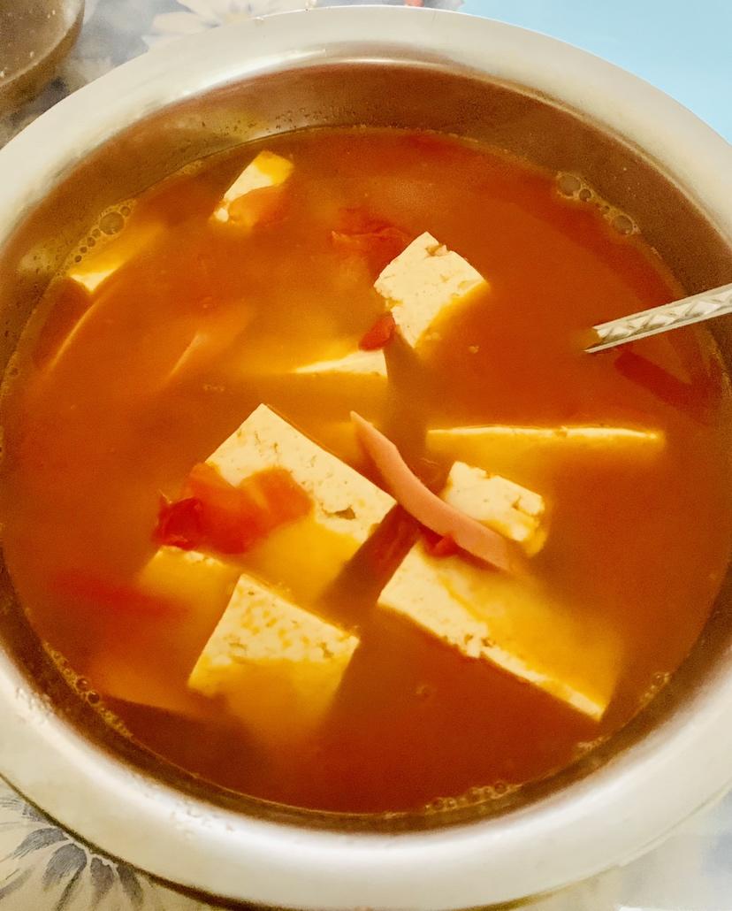 简易番茄豆腐汤的做法