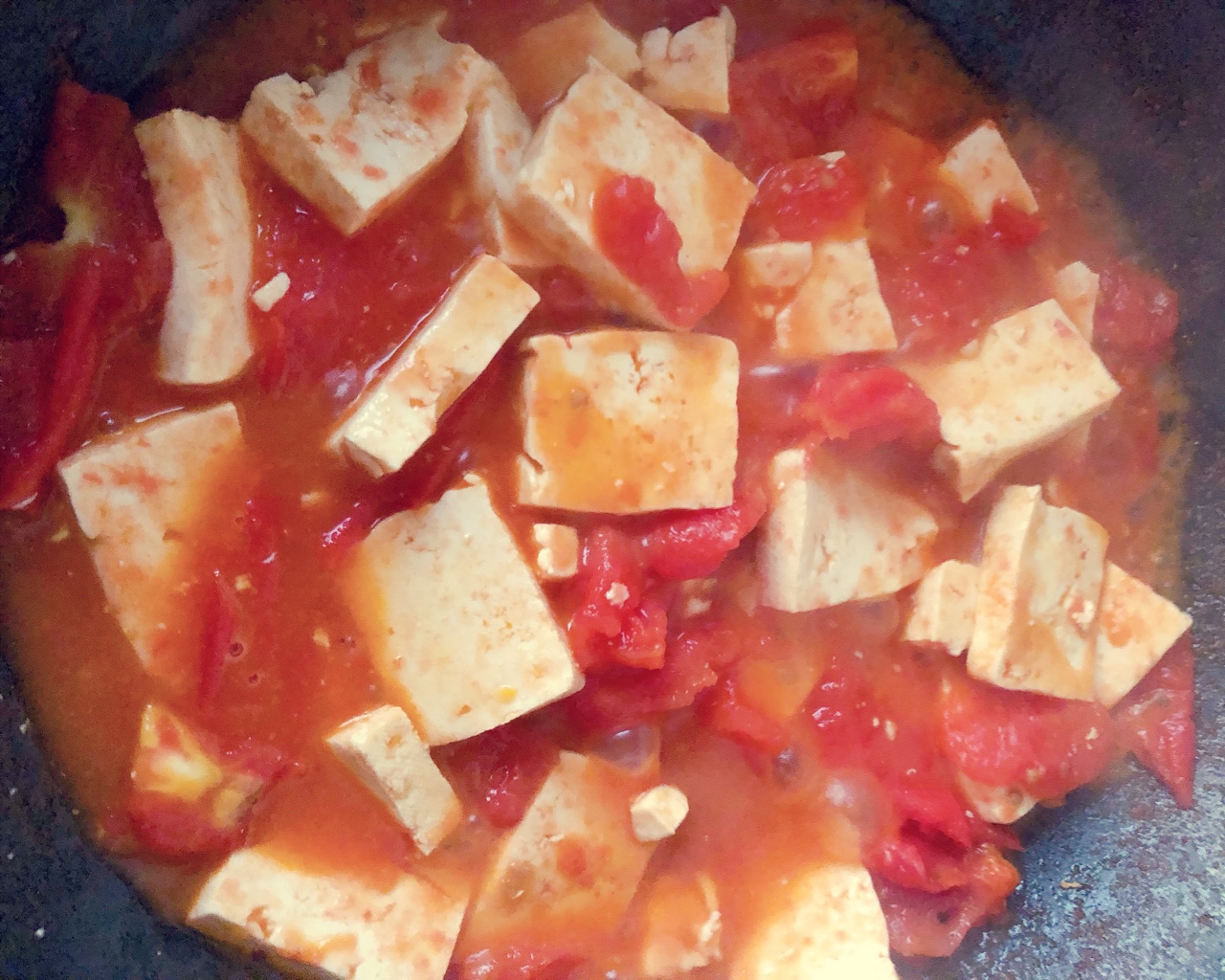 番茄炒豆腐的做法