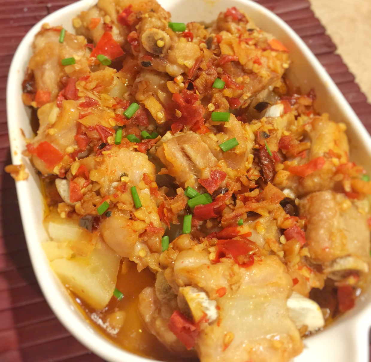 剁椒排骨蒸土豆