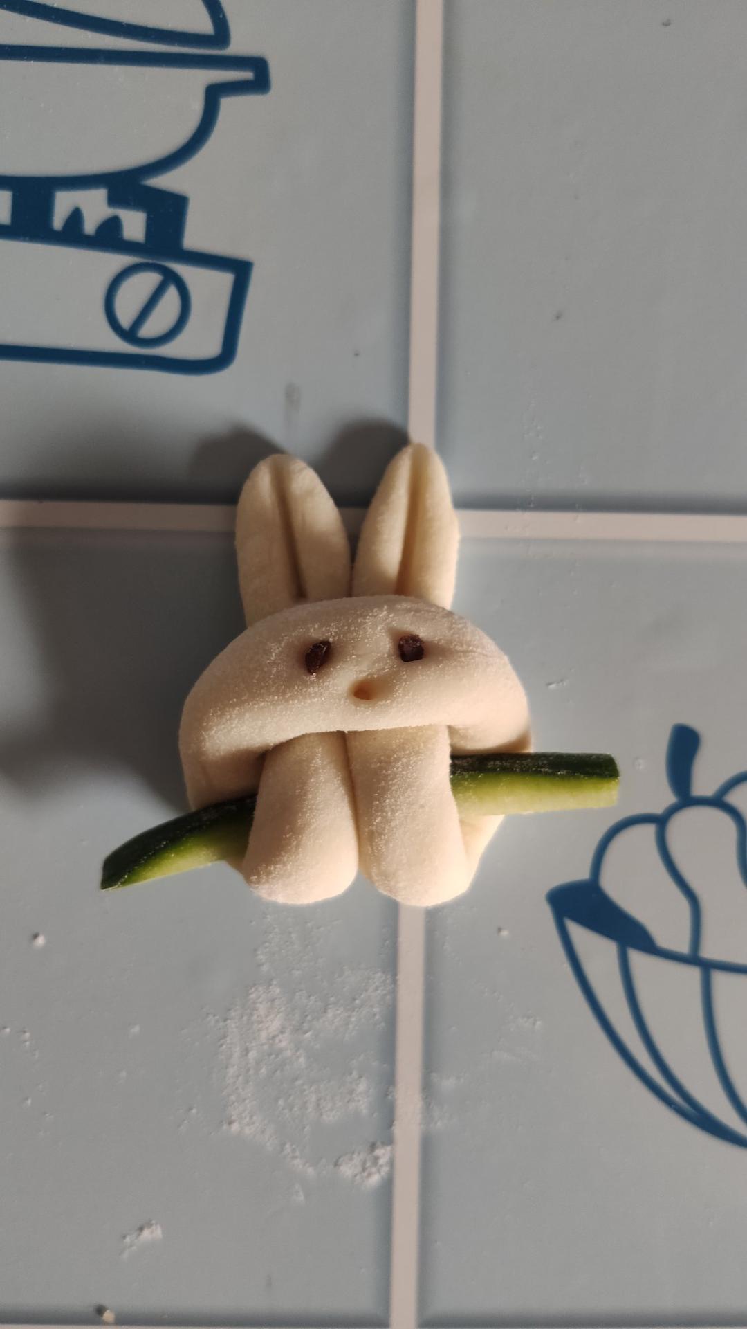 小白兔馒头，造型可爱，孩子的最爱