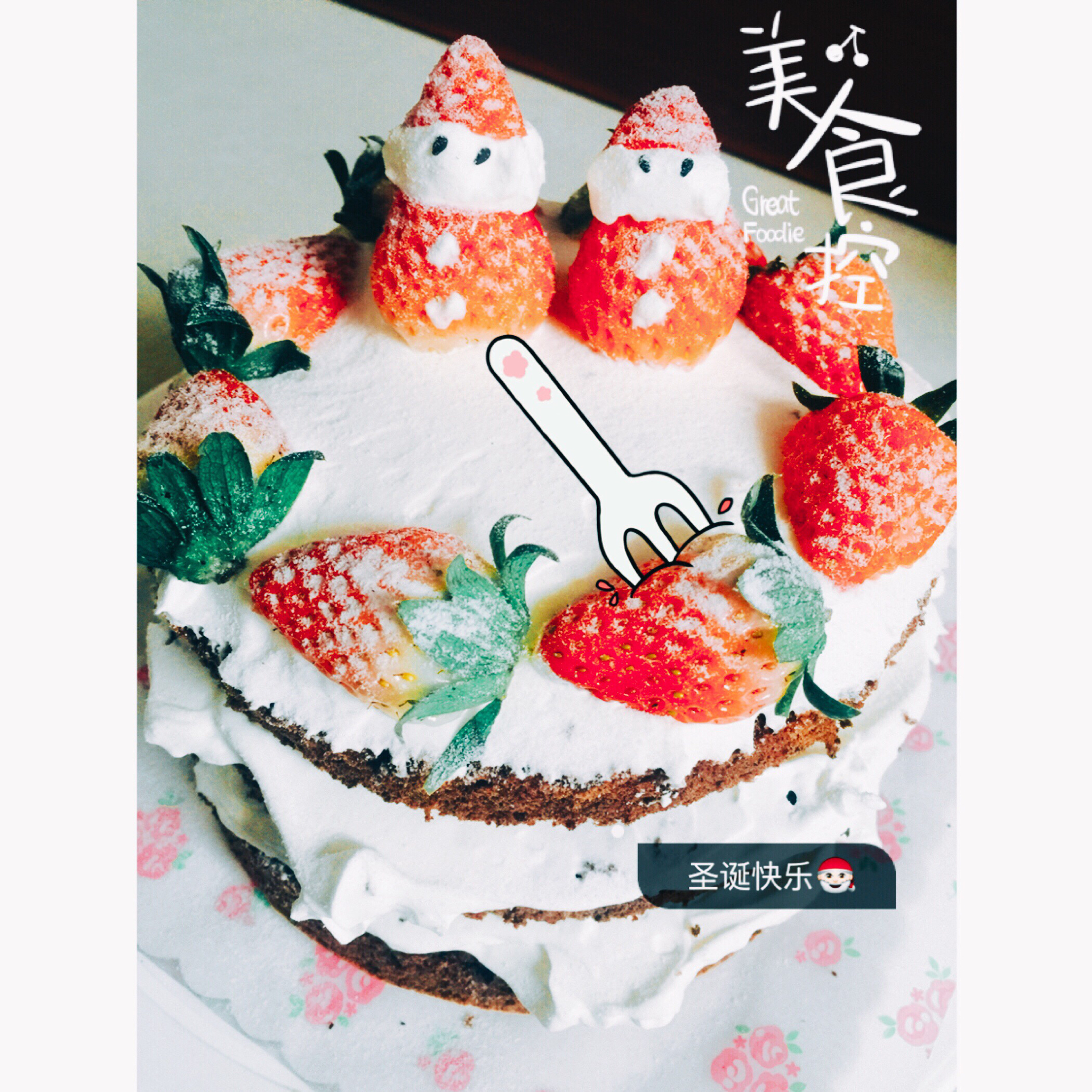圣诞呆萌裸蛋糕