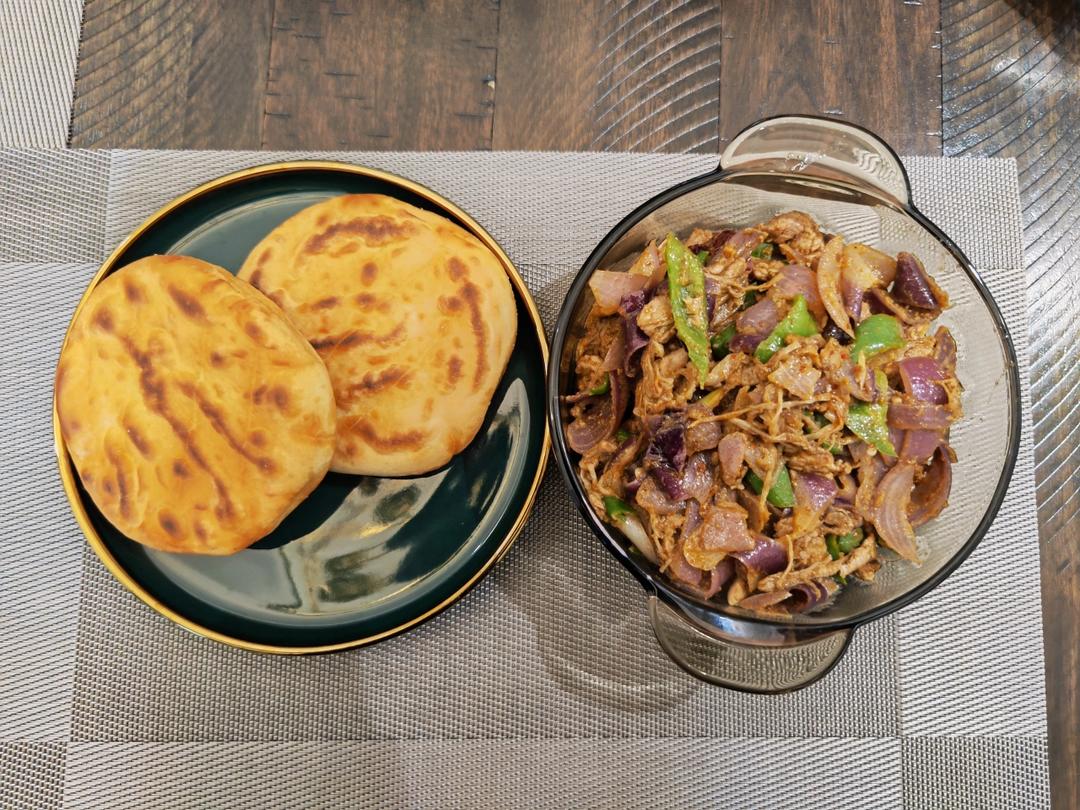 孜然炒肉夹馍