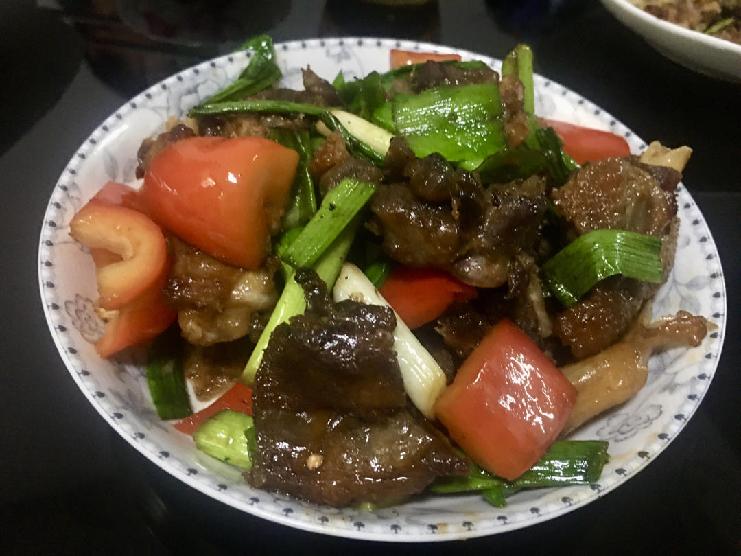 ㊙️腊味‼️彩椒蒜苗炒腊板鸭‼️越嚼越香