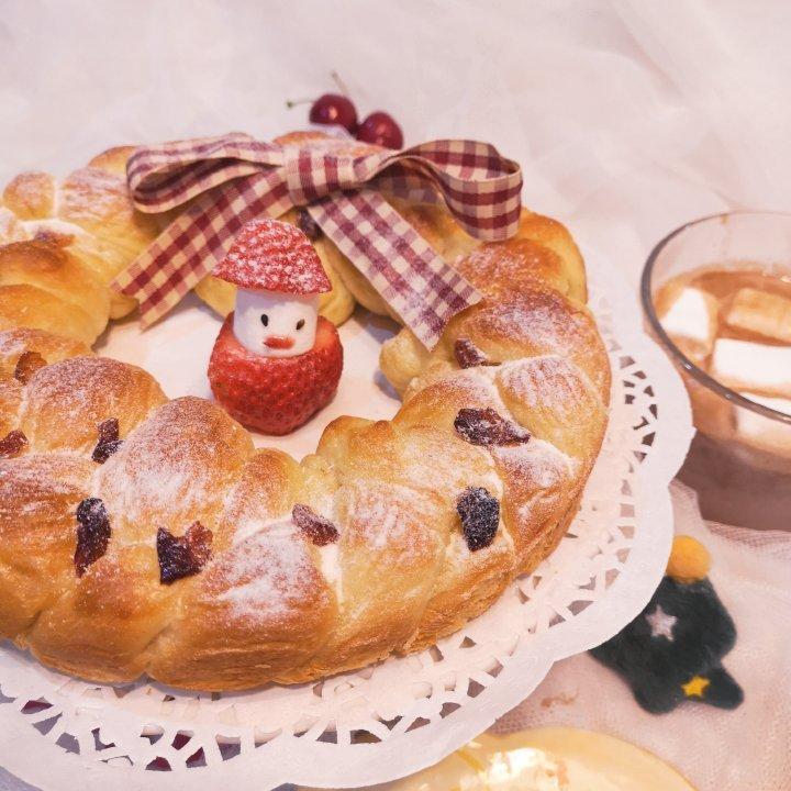 🎄🎄爱乐甜·零卡糖~圣诞花环面包🎄🎄