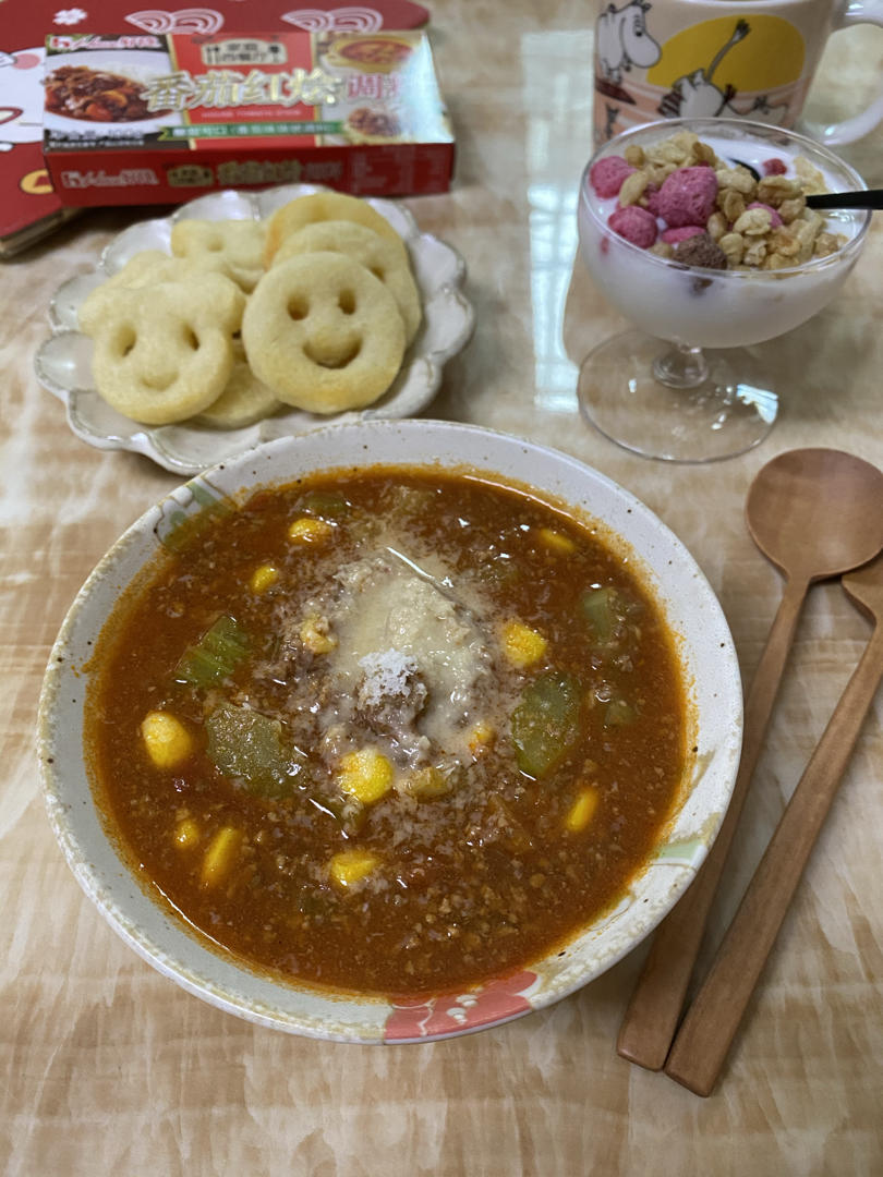 番茄肉末意面