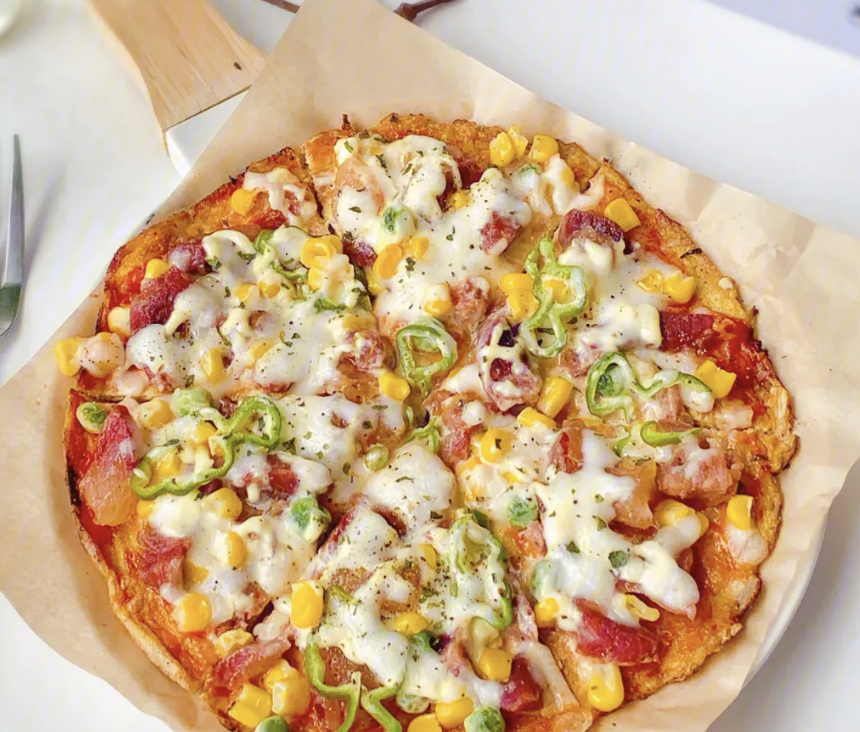 午餐——香烤金针菇披萨