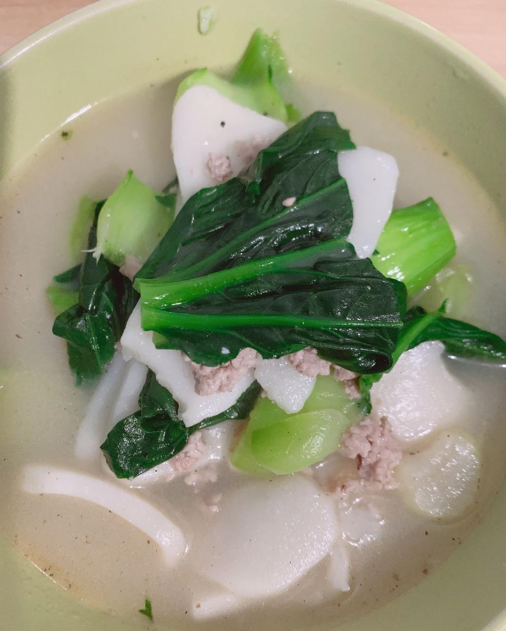 童年回忆·青菜汤年糕