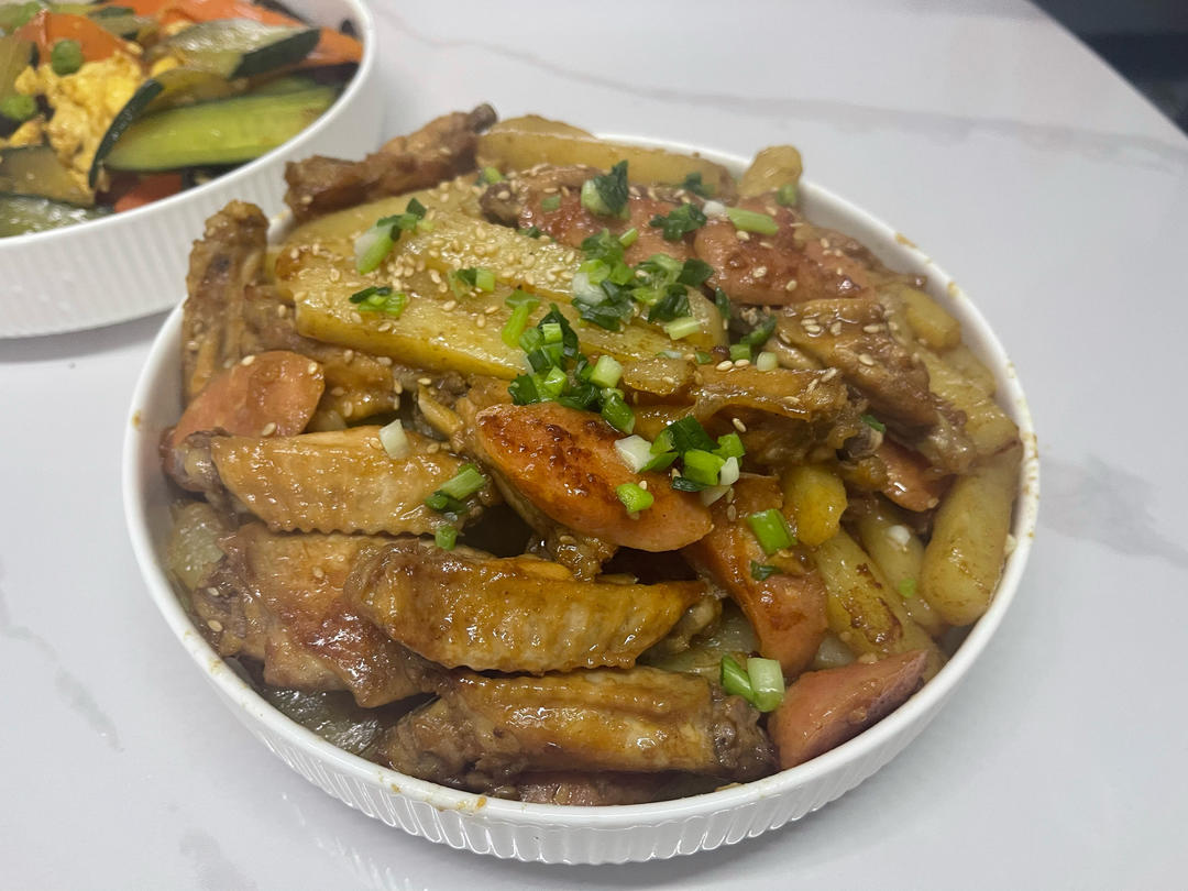 孜然鸡翅土豆条